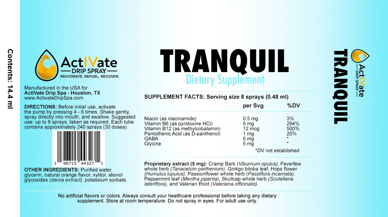 Tranquil Vitamin Spray